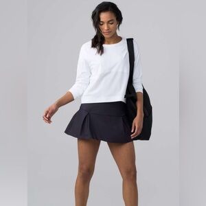 Lululemon Skirt Women’s 8 Black Lost In Pace Tennis skirt with Built In Shorts